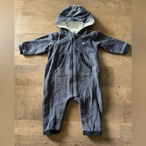 Authentic Armani Baby Full Zip One Piece Size 6M